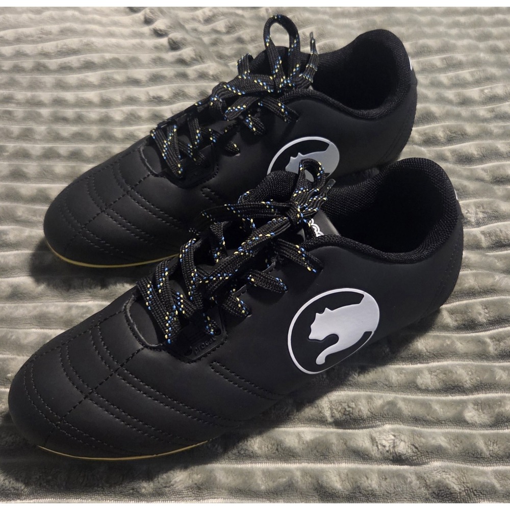 ProCat by Puma Youth Soccer Cleats Black White Rubber Studs Size 4 PCTS11-0823